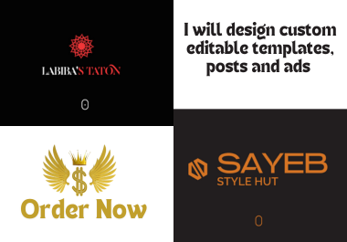 I will create any logo, social media posts design using canva templates