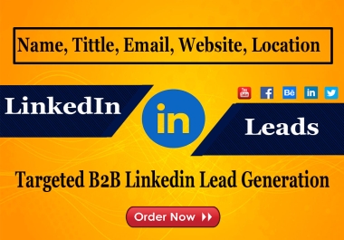 You will get LinkedIn B2B Lead Generation and Web Research Specialist