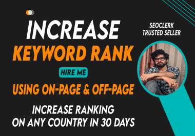 Increase Website Keyword Ranking in 30 Days