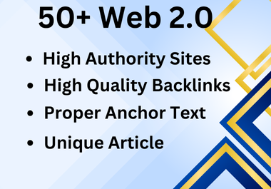 I Will Create 50+ Indexable Web2.0 Backlinks With Unique Articles For Your Website