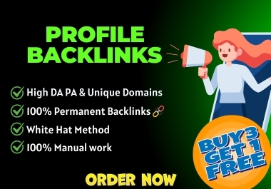 100 Manual Profile Backlinks with Do-follow Permanent Links to Improve your Google First Page