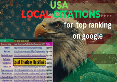 I will do USA local citations for your business 50 top local citations