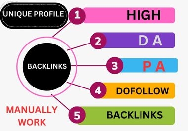 I will manually create 500 unique dofollow profile backlinks with high Domain Authority (DA) and Pag