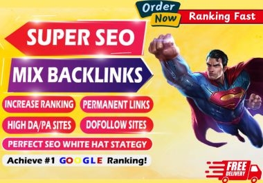 I will 500 manual high-quality Mix SEO backlinks with white hat link building for high Google Rank