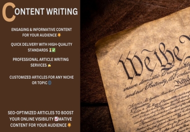 Professional Article Writing Service | Engaging & SEO-Optimized Content