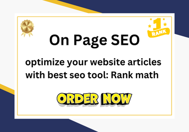 I do optimize your website up to 20 article. 