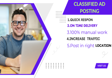  I Will Create Classified ads Posting in USA top classified Site 