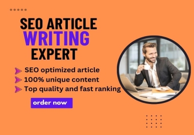 I will write well-researched SEO articles,  blog posts,  and content