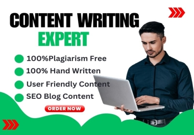 I will write well-researched SEO articles,  blog posts,  and content