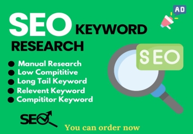 I will provide the best SEO keywords research for your website to rank on google.