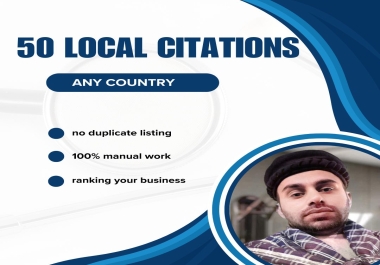 I will do top 50 all country local citations