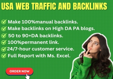 High raise google top ranking with SEO USA web traffic and backlinks