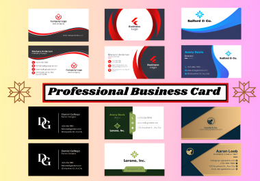 I will provide 6 Set professional business card design services 