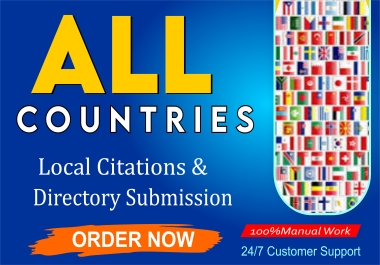 I will do 100 local citations listings and directory submission for all country