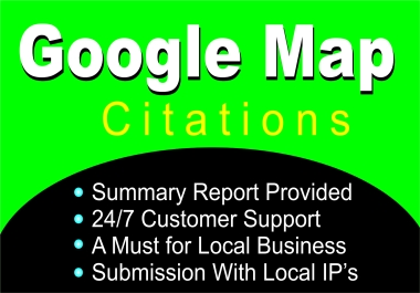 I will do 6500 google maps citations for GMB Ranking And 15 local citations listing 