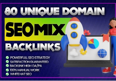 80 Unique Domain Mix Backlinks Manual Work High Quality