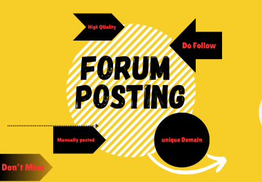 I will Create High-Quality forum postings on 40 Sites