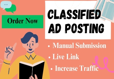 I will do 100 classified ad posts in all countries manually