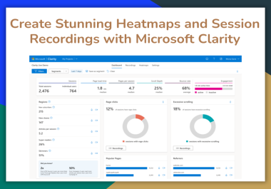 You will get Create Stunning Heatmaps and Session Recordings with Clarity