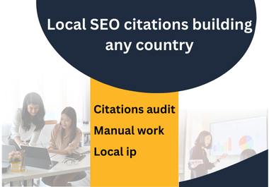I will create 50 SEO local citations manually and directory submissions for any country