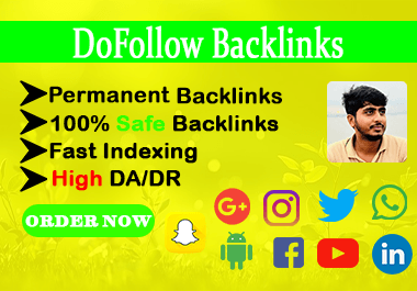 I will do 40 dofollow backlinks through high authority sites for google top ranking