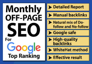 i will do full offpage seo links building on high authority sites 