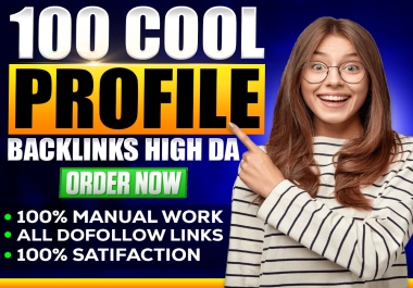 I will do 50 Profile Backlinks High DA PA Manual Work