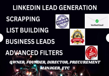 I will do linkedin lead generation with multiple techniques