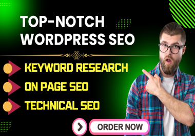 I will do Advanced WordPress On page SEO and technical SEO to rank website