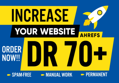 Domain rating 70 plus Ahrefs dr 70+