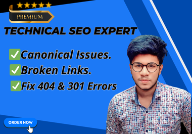 I will fix broken links,  404 Errors,  301 redirects,  and canonical tags perfectly