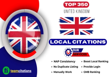 I will do top 350 UK local citations and directory submission