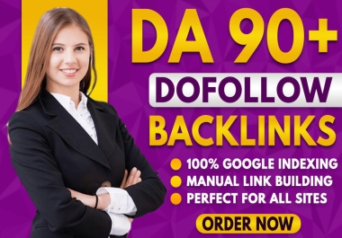 100 backlinks upto DA 90 plus off page seo