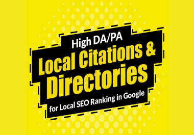 Top 50 High DA Local SEO Citations,  Business Listings Backlinks