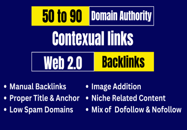 50 Manual High Quality SEO DoFollow Web 2.0 Backlinks