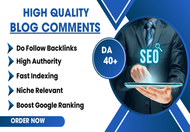 Build 50 High Quality Dofollow Blog Comment Backlinks