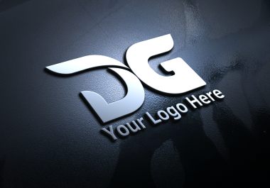 3D Logo mockup design vector illustratior