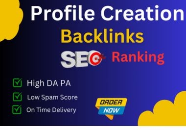 I will create 80 High Quallity SEO profile Backlinks on high DA,pA