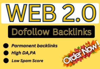 I will build 100 Dofollow Web2.0 Backlinks High Authority DA ,PA White Hat SEO.