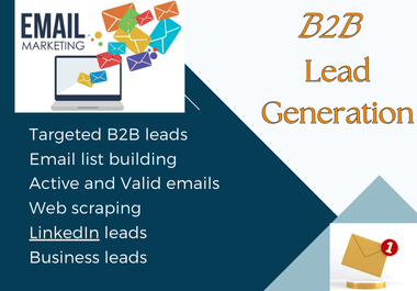 I will provide you 50 b2b leads according to your niche