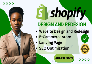 I will redesign shopify website design shopify website redesign