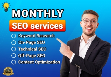 Complete monthly website SEO with top page google ranking