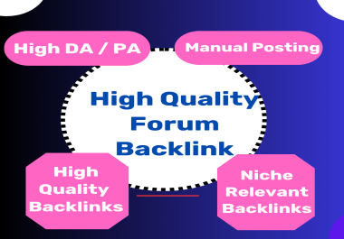 60 Manually Created High DA/PA Niche-Specific Forum Backlinks