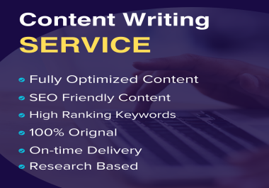 High-quality, SEO-optimized content writing service providing