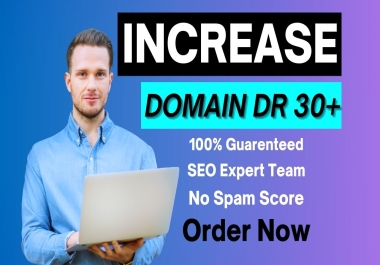 I will increase ahrefs domain rating dr 30 using high authority backlinks