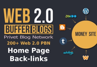 I Will Create 200+ High DA PA Permanent Web 2.0 PBN Home Page Back-links