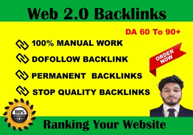 I Will do Create 80 Web2.0 Backlinks for your Website. High Quality 2024 update