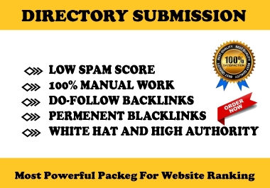 I'll personally create 100 directory submissions with rapid, high-authority approval.