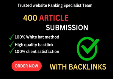 I Will Do Best Article Submission High Quality With Backlinks