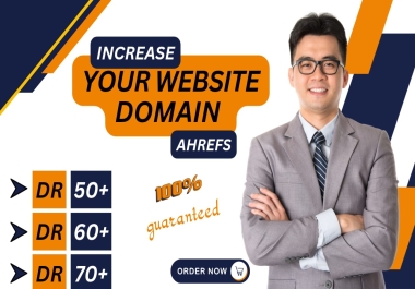 Increase your website domain rating upto 70+ permanent and guaranteed